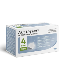 Agulha para Caneta de Insulina Accu-Fine 4 Milímetros 32g