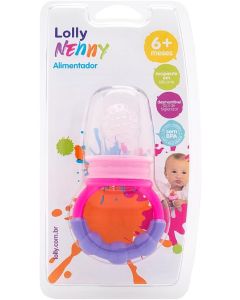 Alimentador Infantil Silicone Lolly Rosa 6+ com 1 unidade