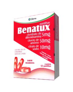 Pastilha Benatux Sabor Framboesa 12 Pastilhas 