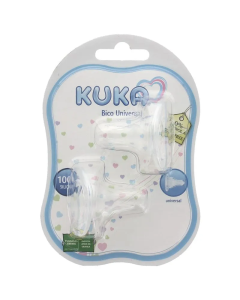 Bico de Mamadeira Kuka Silicone Universal 2 Unidades