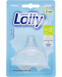 Bico de Mamadeira Lolly Silicone Big Redondo Ref-0065-01