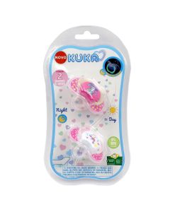 Chupetas Kuka Lumina Night & Day Rosa Tamanho 2 2 Unidades