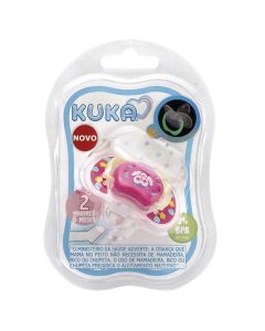 Chupeta Kuka Lumina Rosa Ortodôntica Tamanho 2 