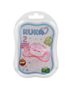 Chupeta Kuka Ortodôntico Rosa 6+ Meses Tamanho 2