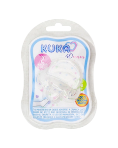 Chupeta Kuka Ortodôntica Soft Transparente Tamanho 2 6+ meses com 1 unidade
