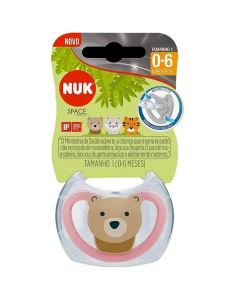 Chupeta Nuk Space Silicone Tamanho 1 0-6m Menina 