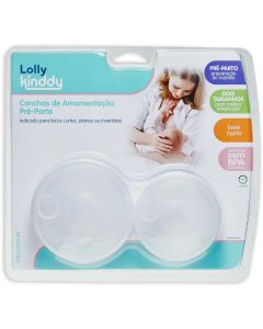 Concha Amamentação Lolly Base Rigida Transparente 4 Unidades 