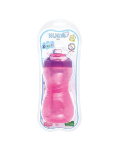 Copo de Treinamento Antivazamento Kuka Fun Rosa 330ml