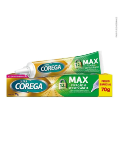 Creme Fixador de Dentadura Ultra Corega Max Fixação Sabor Menta 70g