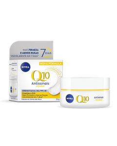 Creme Hidratante Facial Nivea Q10 Plus Dia Antissinais FPS 30 49G