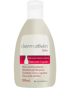 Sabonete Líquido Facial Dermotivin Salix Pele Oleosa e Acneica 120ml