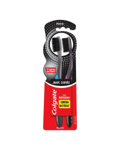 Escova Dental Colgate 360º Black Carvão com 2 unidades