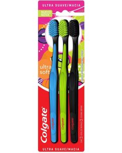 Escova Dental Colgate Ultra Soft Ultra Macia com 3 unidades