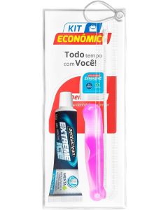  Kit Econômico Dentalclean Escova de dente, Fio Dental 25m e Creme Dental 50g