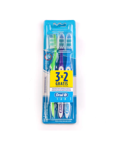 Escova de Dente Oral-B 123 Pague 2 Leve 3 Tamanho Médio