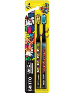 Escova Dental Romero Britto Ultra Macia 2 Unidades 