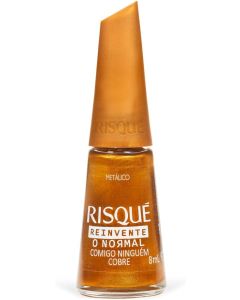 Esmalte Cobre Metálico Risqué Comigo Ninguém Cobre 8ml