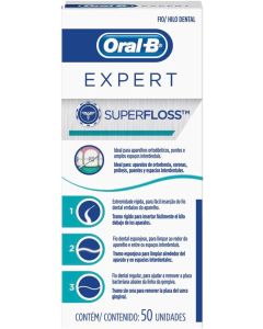 FIO DEN ORAL-B SUPER FLOSS 50U
