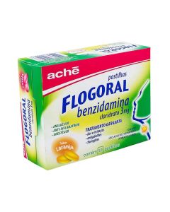 Flogoral Sabor Laranja 12 Pastilhas 