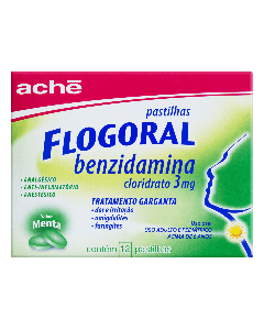 Flogoral Sabor Menta 12 Pastilhas 