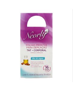 Folha Prontas Para Depilação Tnt Corporal Argan 8 Pares Neorly