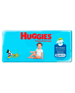 Fralda Descartável Huggies Tripla Proteção G 36 Unidades 