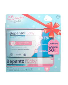 Kit Bepantol Baby Creme Contra Assadura 60g + Lenço Umedecido 48 Unidades