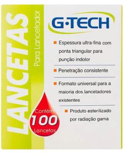 LANCETAS G-TECH 30G 100UN
