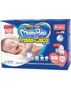 Fralda Descartável MamyPoko Fralda-Calça RN 20 Unidades 