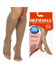 Meia de Compressão Kendall 3/4 Feminina Sem Ponteira Média Compressão Tamanho M1 Par