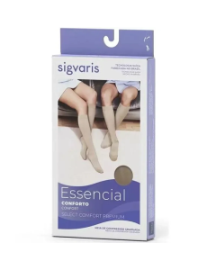 Meia de Compressão Sigvaris Select Comfort Premium 7/8 Coxa Unissex 20-30mmHg Natural TamanhoM3