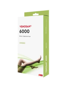 Meia Venosan 6000 3/4 Média Compressão 20-30mmHg Aberta Bege Tamanho XG