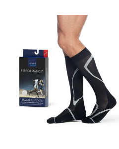 Meia de Compressão Esportiva Performance 20-30mmHg Preta Tamanho M2 37/40