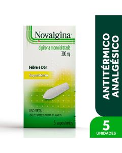 Novalgina Supositório Retal 300mg  5 Unidades  