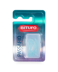 Passa Fio Bitufo Condutor de Fio Dental 30 unidades
