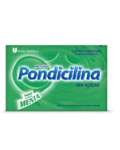 Pondicilina Sabor Menta12 Pastilhas Sem Açucar