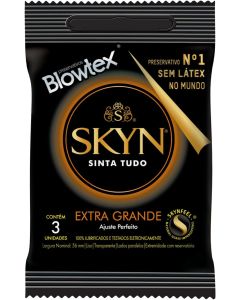  Preservativo Blowtex Skyn Extra Grande com 3 unidades
