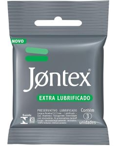 Preservativo Jontex Extra Lubrificado com 3 Unidades