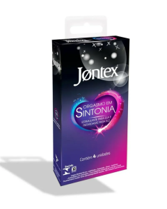 Preservativo Jontex Orgasmo em Sintonia 4 Unidades 