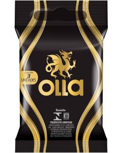 Preservativo Olla Lubrificado com 3 unidades