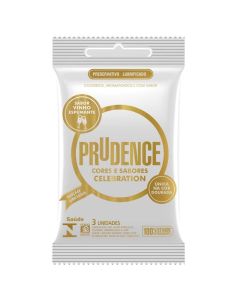 Preservativo Prudence Cores e Sabores Celebration com 3 unidades
