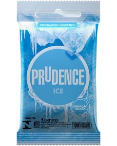 Preservativo Prudence Ice Sensação Gelada 3 Unidades 