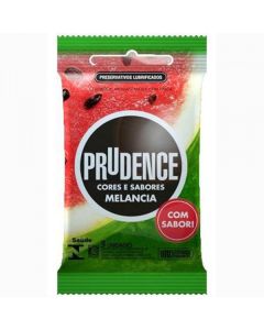 Preservativos Prudence Cores e Sabores Melancia com 03 Unidades