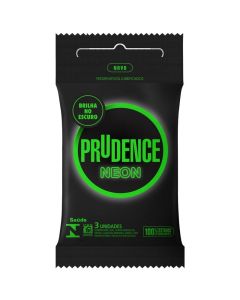 Preservativo Prudence Neon Com 3 Unidades