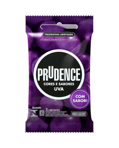 Preservativo Prudence Sabor Uva 3 unidades 