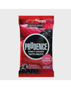 Preservativo Prudence Sabor Tutti-Frutti 3 Unidades 