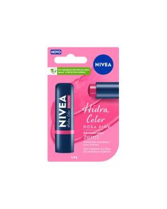 Protetor Labial Nivea Hidra Color 2 em 1 Rosa Pink 4.8g