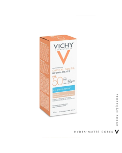 Protetor Solar Facial Vichy Hydra-Matte FPS 50 Cor 2.0 30g