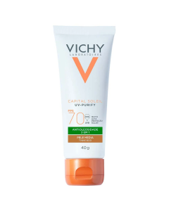 Protetor Solar Vichy Idéal Soleil Purify Cor Média FPS 70 40g
