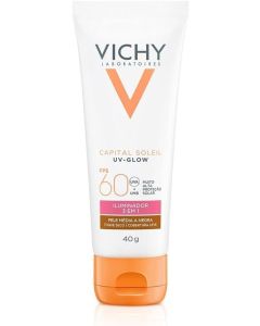 Protetor Solar Facial Capital Soleil UV-Glow FPS60 Pele Média a Negra 40g